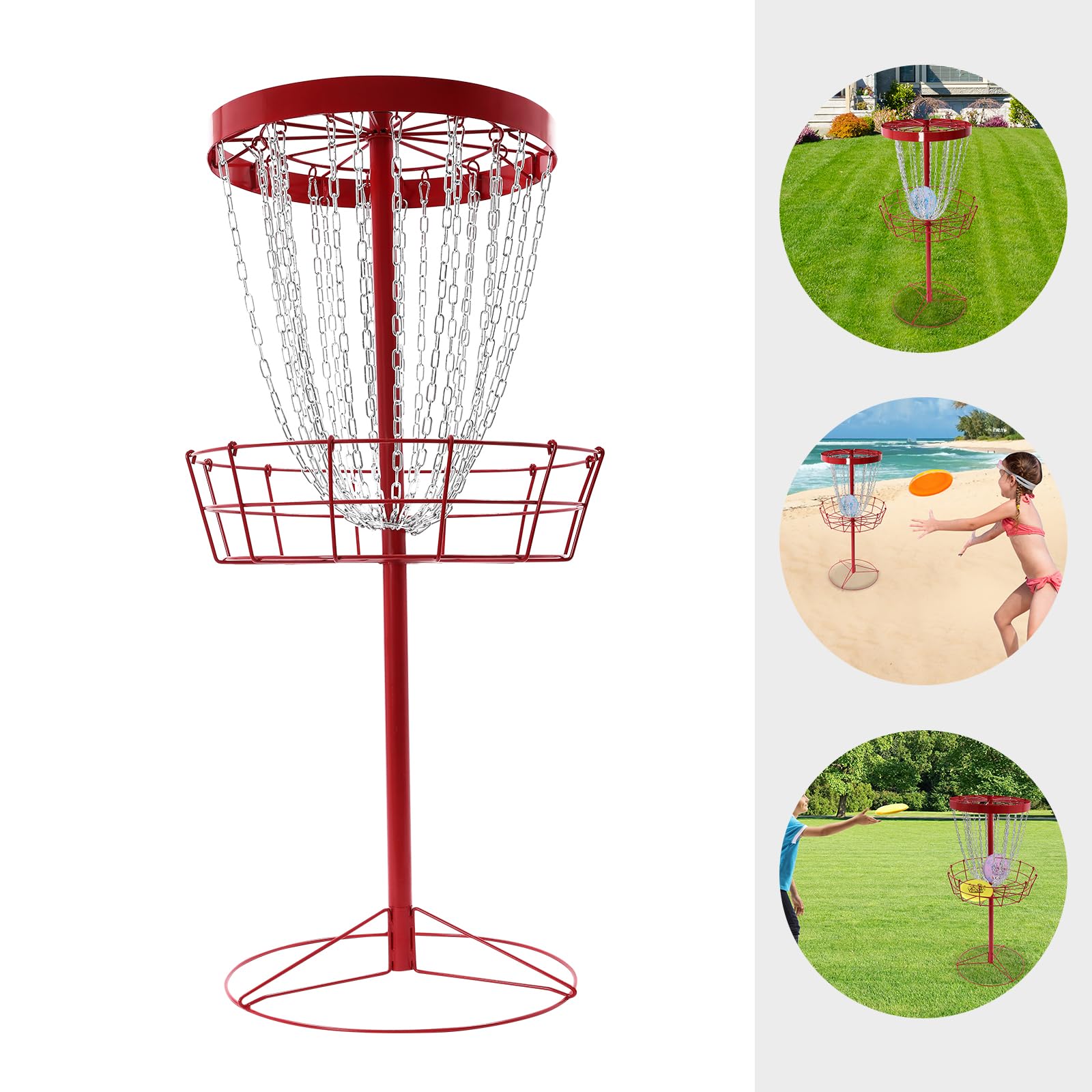 Disc Golf Korb Tragbare Disc Golf Zielscheibe Flying Disc Golf Practice Basket, kann in Hinterhöfen, Parks, Camping, Golfplätzen, temporären Kursen und Schulprogrammen