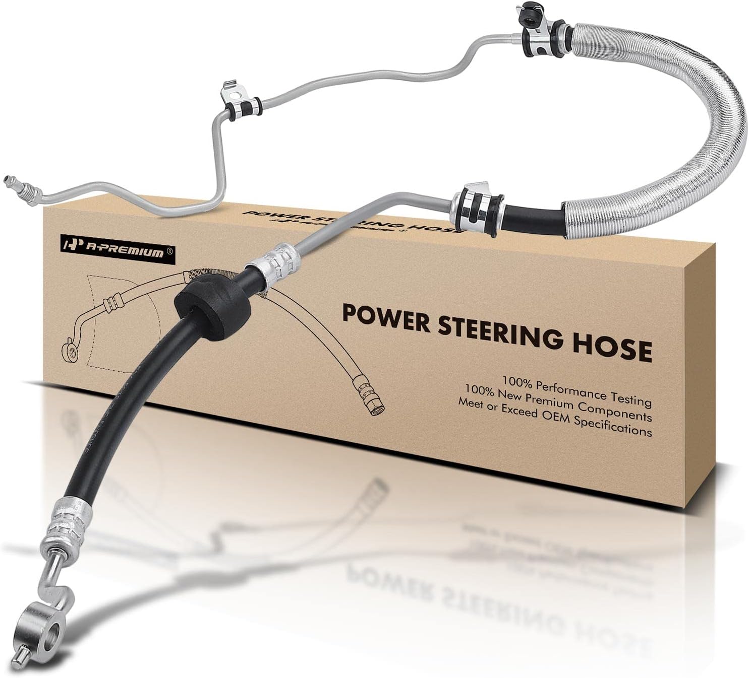 A-Premium Power Steering Pressure Hose Line Assembly Compatible with Kia Optima 2006-2008, Rondo 2007-2008/2011-2012, 2.4L, Pump To Rack