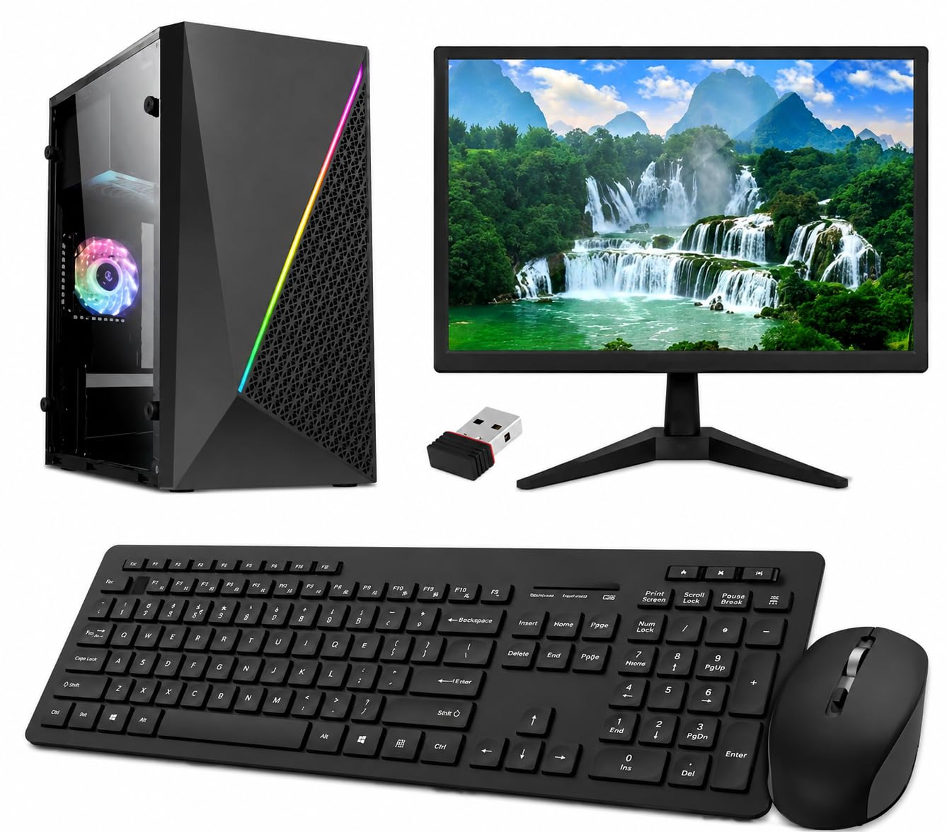 Core i5 2320 Assembled Desktop PC (8GB RAM, 256 SSD, Windows 11 Home, MS Office, 19'' Monitor, Black, DDR3, Ready-to-Use PC)-image-12