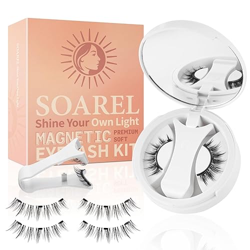Magnetic Eyelashes with Applicator, No Eyeliner Needed, No Glue Reusable