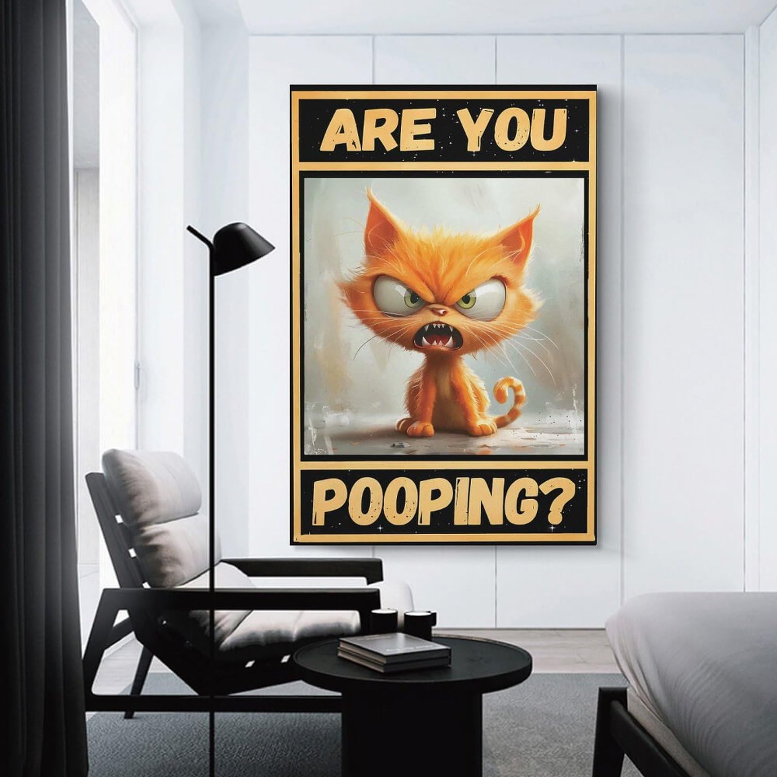 Junmoney Unframe-Style-4 Are You Pooping Room Decor Wall Art 16X24inch(40X60cm), For Entrance Walls, Hall Decor Or Foyers, A Neat Decor Update For Hallways
