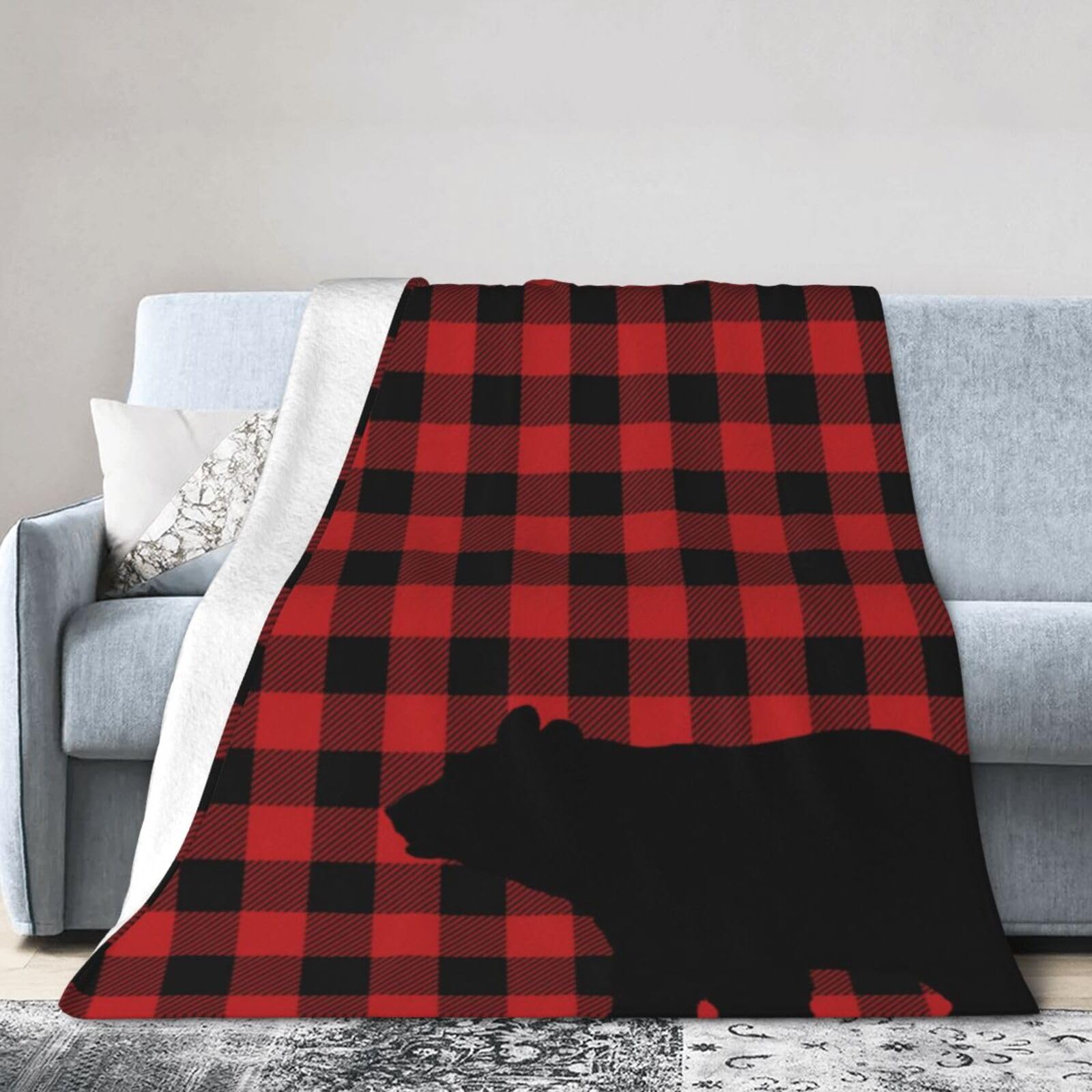 ERTDFXCV Christmas Plaid Blanket 50"x40"