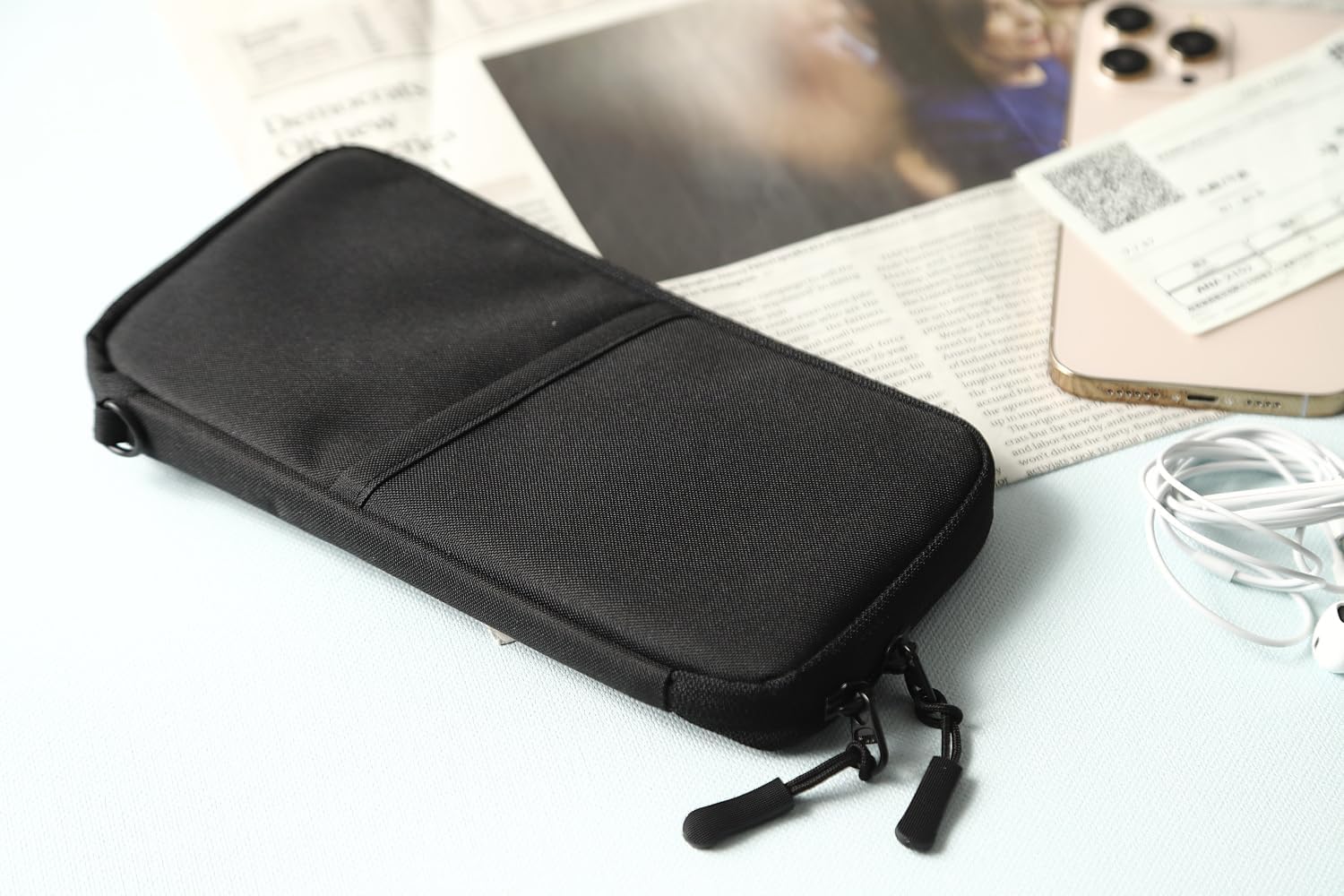 Travel Passport Holder - Compact, Durable Passport Wallet with Multiple Slots for Secure Travel and Efficient Organization Black