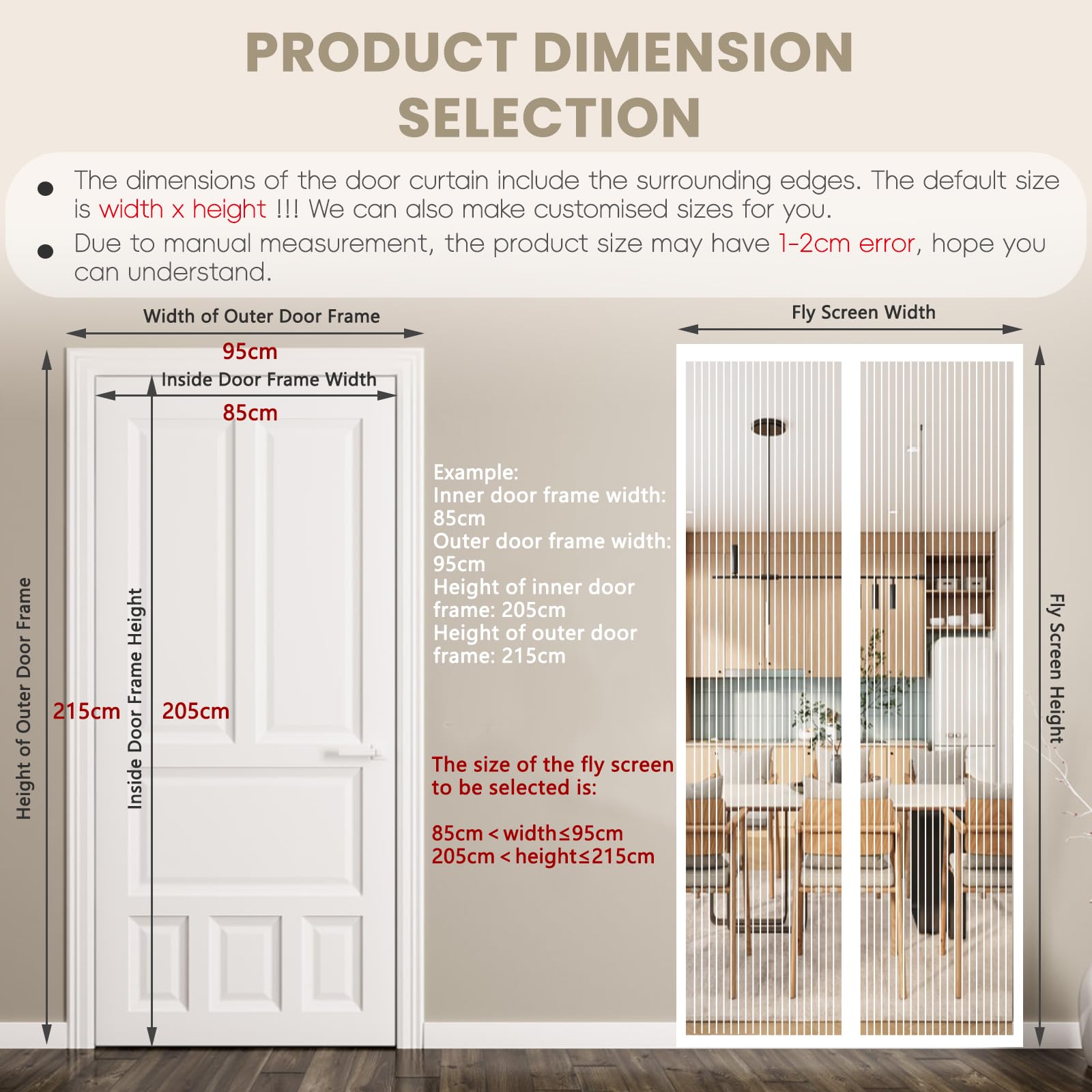 Zanzariera Magnetica Per Porte 60x140cm | Chiusura Automatica | Nero | Per Balcone E Camera - Foto 2