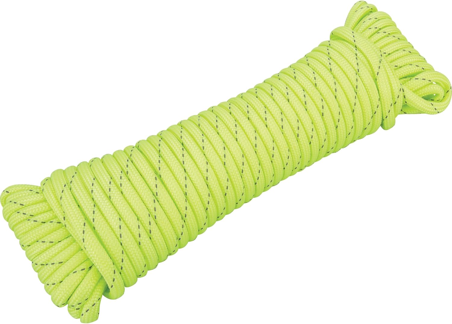 Performance Tool 20246 50-ft Paracord Type-III Neon-Green High-Viz Reflective: 550 Lb Break Strength, 7-Strand Core, 32-Strand Sheath, 550 Lb. Break Strength, Camping, Landscaping, Household Uses