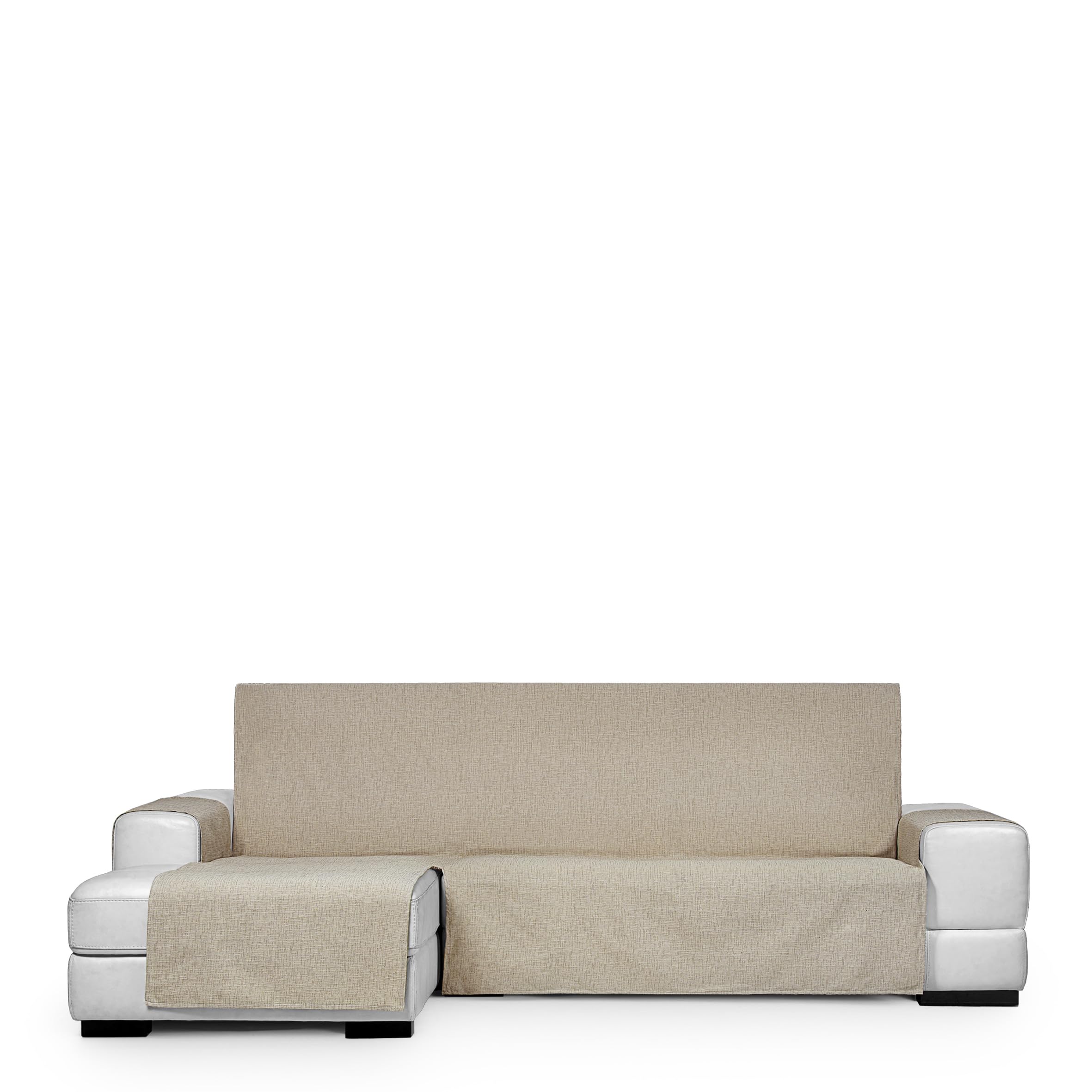 Eysa Genna Stain Resistant Sofa Cover for Chaise Longue Left Side Beige, 01, Beige, 240 CM BRAZO IZQUIERDO VISTAL FRONTAL