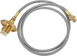 KONTONTY Tubo De Tanque De Propano Acampamento Tanque De Propano Adaptador De Tanque De Propano 20 Lb A 1 Lb Adaptador De Propano Mangueira De Grade De Propano Fogão De Churrasco Mangueira