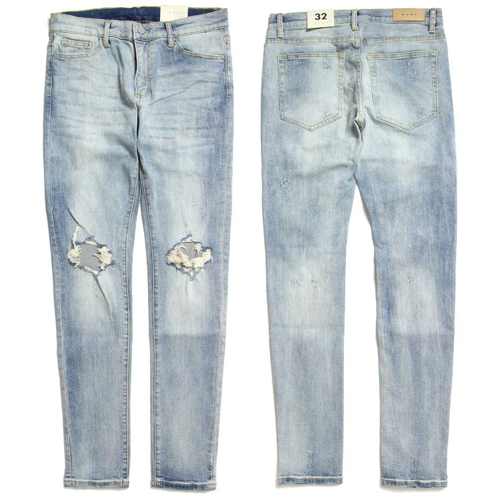 mnml x165 ライトブルー スキニーデニム　28 楽天市場】mnml ミニマル X165 PAISLEY STRETCH DENIM BLUE