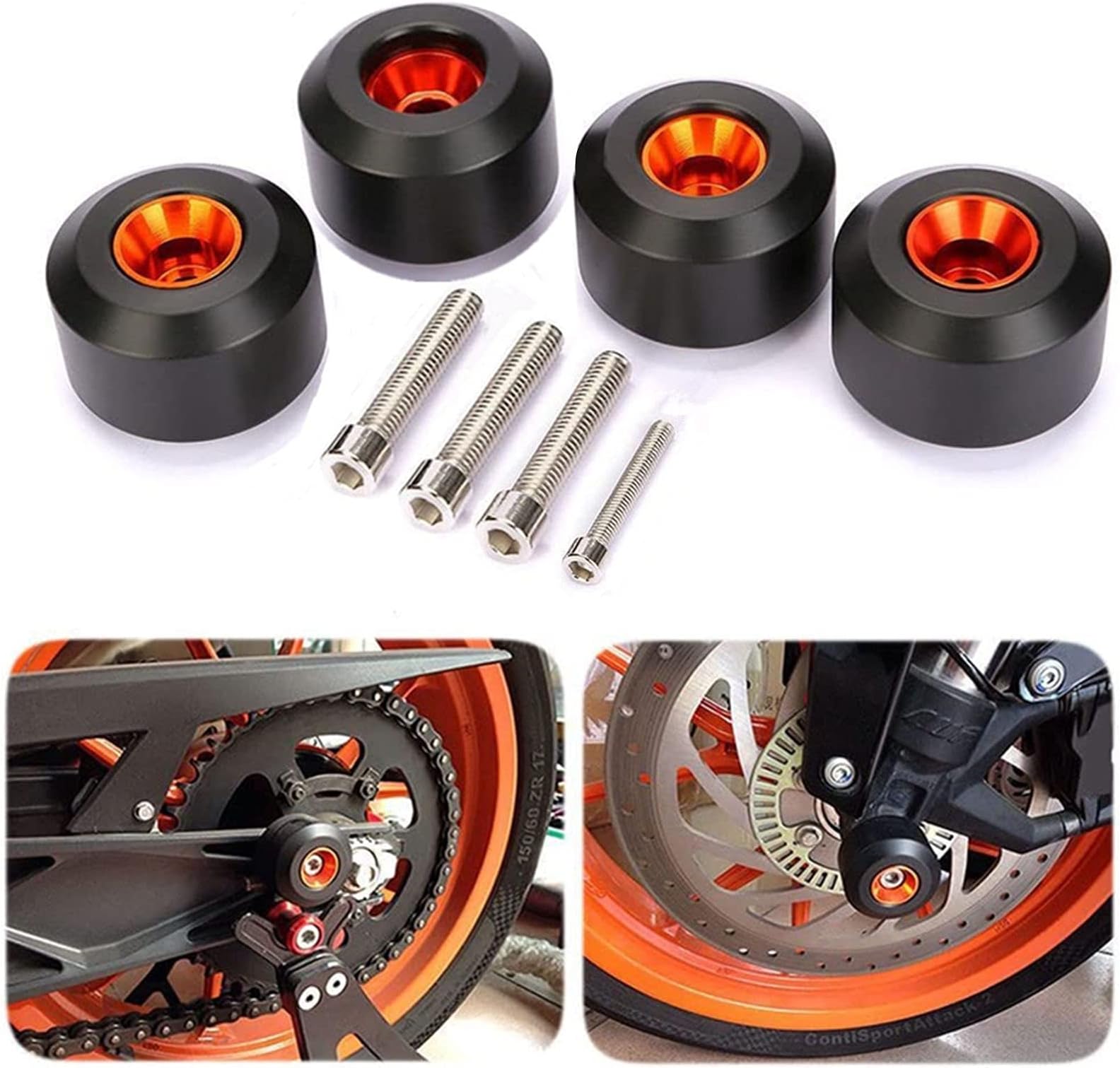 CICMOD Motorcycle Front Rear Fork Wheel Frame Slider Crash Protector for Duke 125 200 390