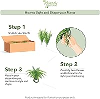 Vista 6 de Nearly Natural Helecho de Boston artificial de 48 pulgadas, juego de 2 – Decoración de pared grande para colgar con 67 fronds, enredaderas