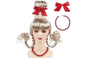 Cindy Lou Hoo Wig Adult Women's Christmas Wig Adult Women Braided Wigs Character Costume Accessories