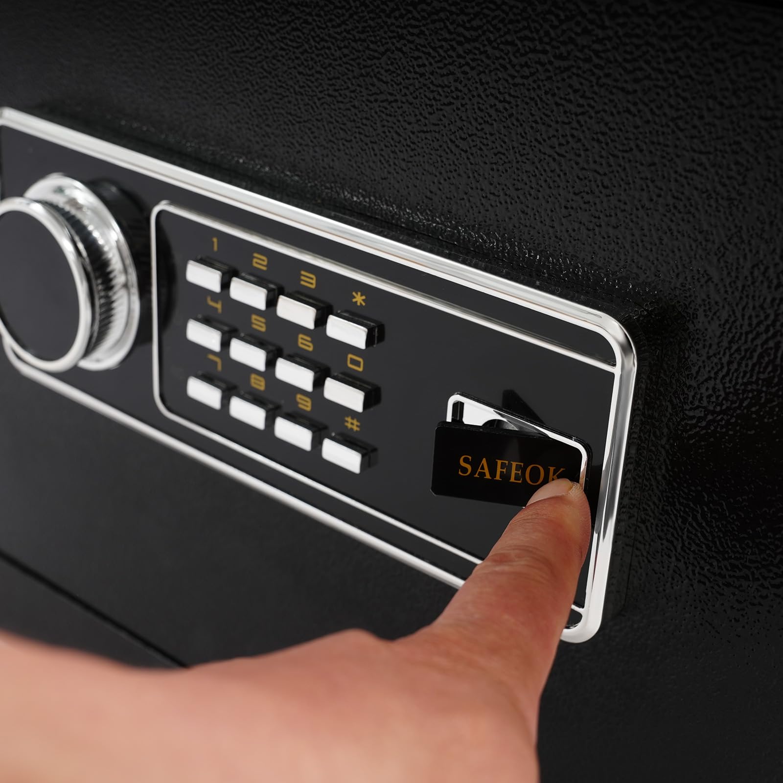 Cassaforte per mobili con chiave a combinazione, cassaforte e armadietto, cassaforte per casa, ufficio, gioielli, consumo di contanti (nero)