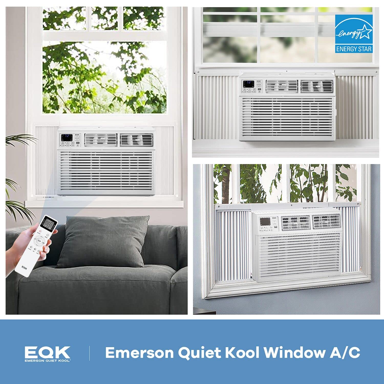Emerson Quiet Kool EARC12RE1 12,000 BTU 115V Window Air Conditioner, 12000, White
