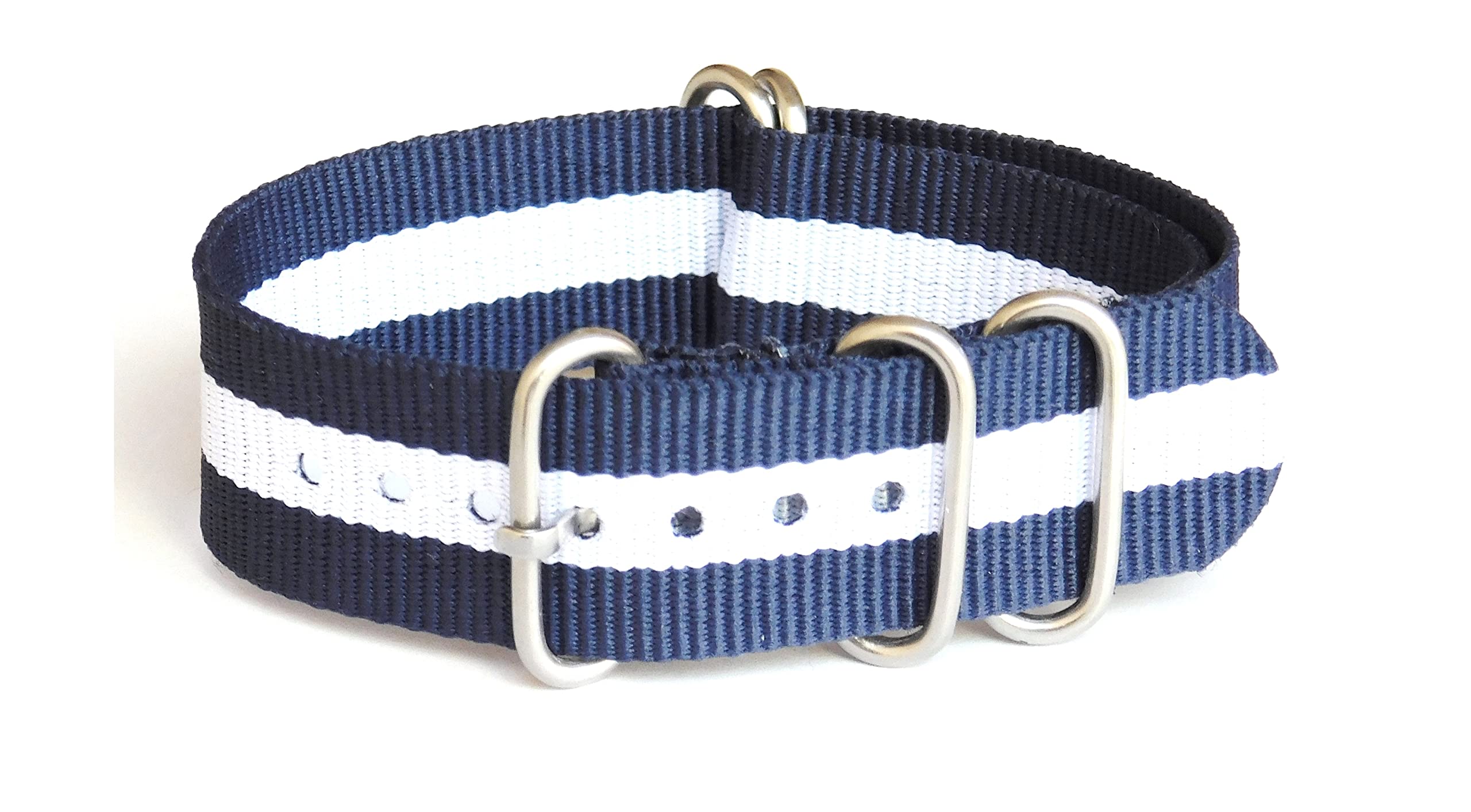 20mm Stech Nylon Nato Strap For Watch (Blue/White/Blue) (B09QJY614T) Amazon Price History, Amazon Price Tracker