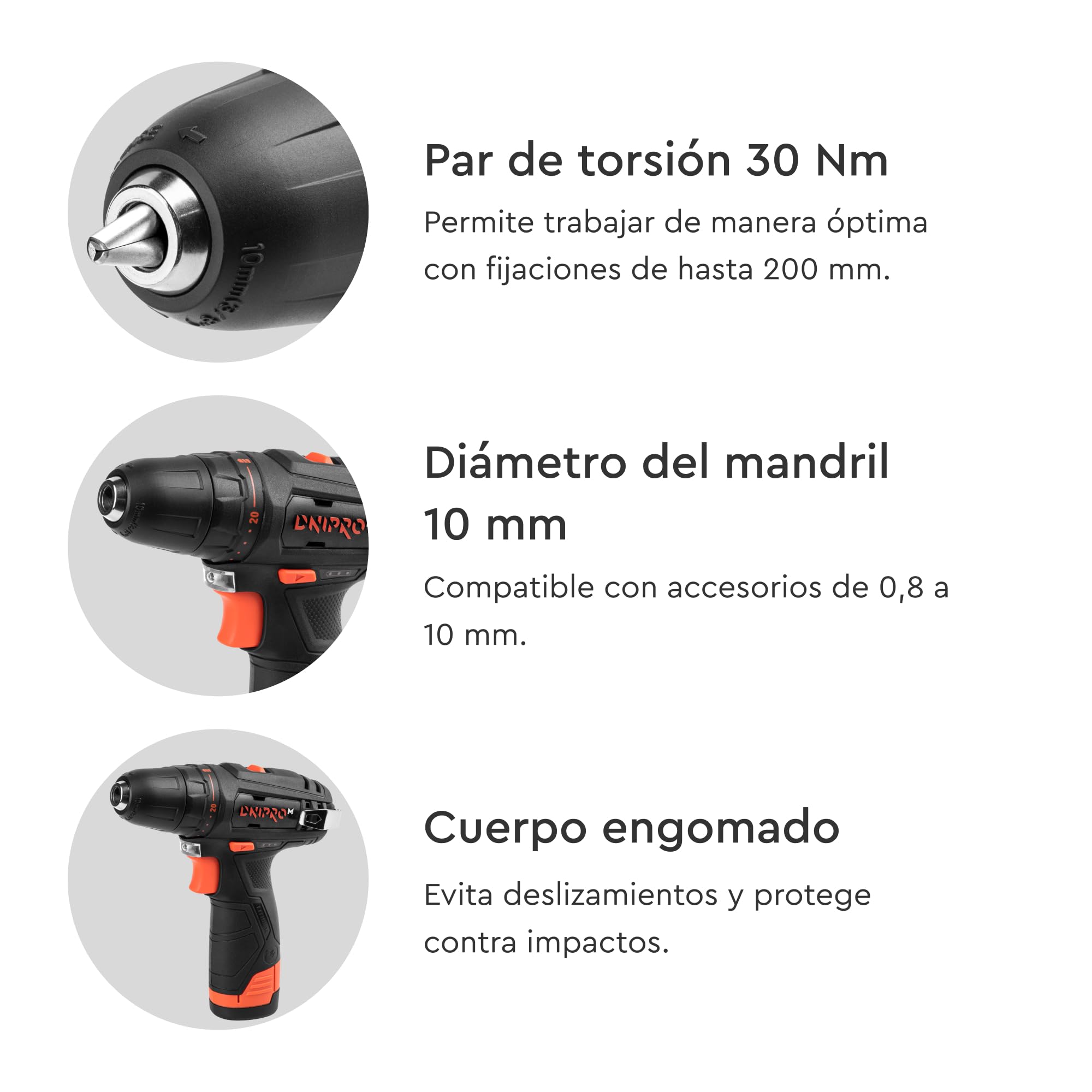 Trapano avvitatore 12 V, 30 Nm, 2 velocità, 1300 giri/min. Con 2 batterie da 2 Ah, caricabatterie, punte a vite, set di punte per metallo e valigetta. CD-12CX Compact