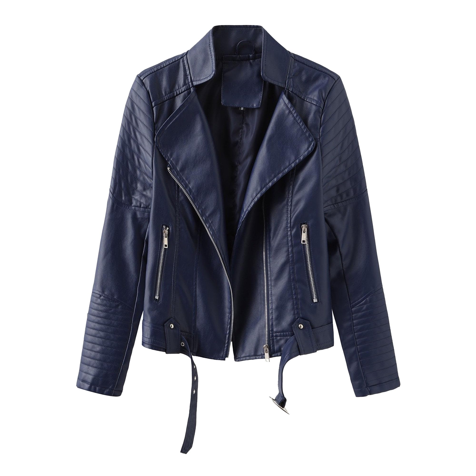 Veste en similicuir noir DGKaxiyaHM pour vos sorties citadines en automne - 8