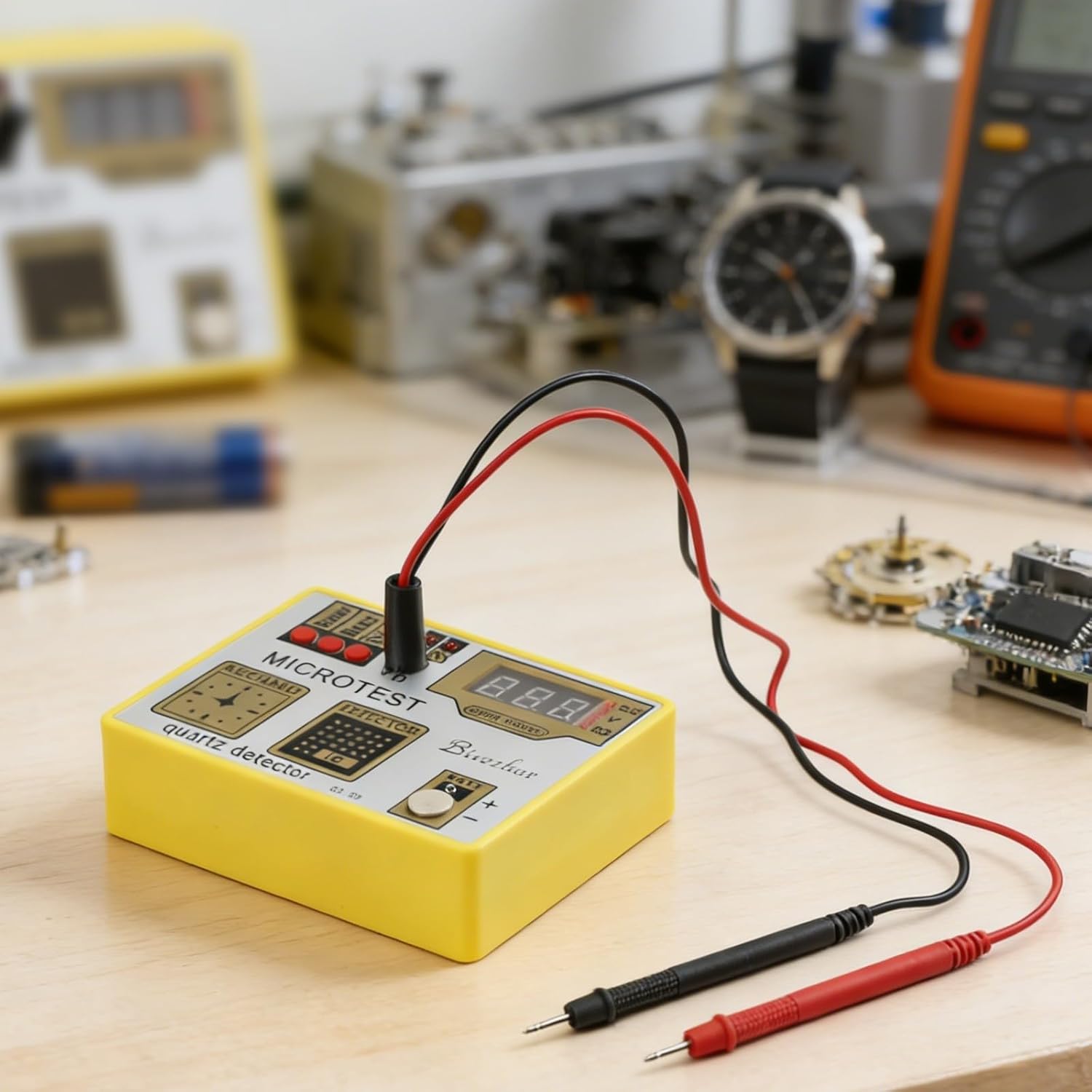 QD20 Multifunction Watch Battery Pulse Tester With Quartz Movement Detection And Demagnetizer For Lithium And Silver Oxide Batteries, Professional Repair Use