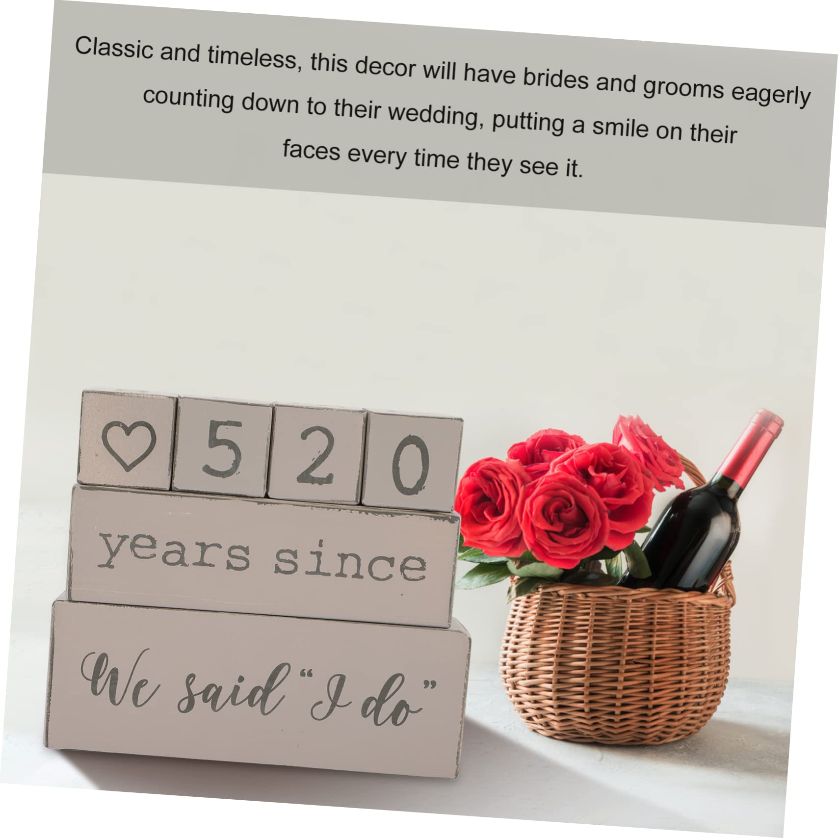 Calendario Di Legno Per Matrimonio Blocchi Girevoli Per Giorno Delle Nozze Regalo Di Fidanzamento