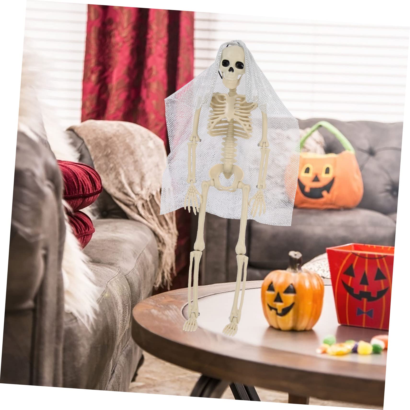6 realistycznych dekoracji szkieletowych na Halloween – wiszące szkielety pary młodej jako rekwizyt do przerażających prac ręcznych na Halloween na świeżym powietrzu