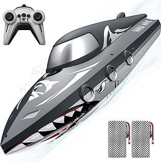 Shark RC Boat for Kids & Adults,2.4GHz High Speed Remote Control Racing Boat W/