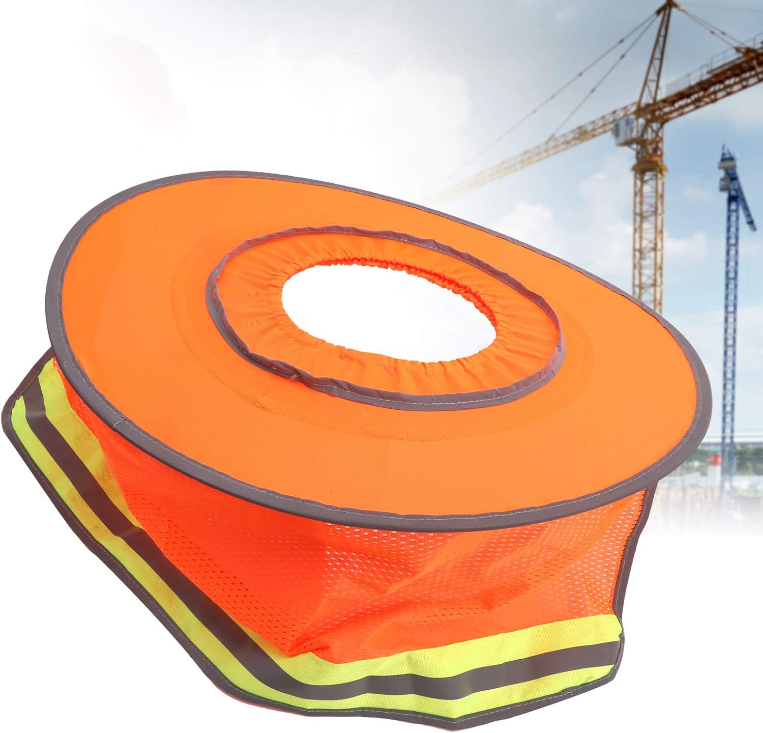 Hard Hat Sun Shade, Full Brim Mesh Neck Sun, High Visibility Sun Visor