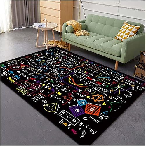 Alfombra antideslizante con números de rugby, matemáticas, tortugas marinas, animales, biblioteca, cactus, sala de juegos, sala de estar,