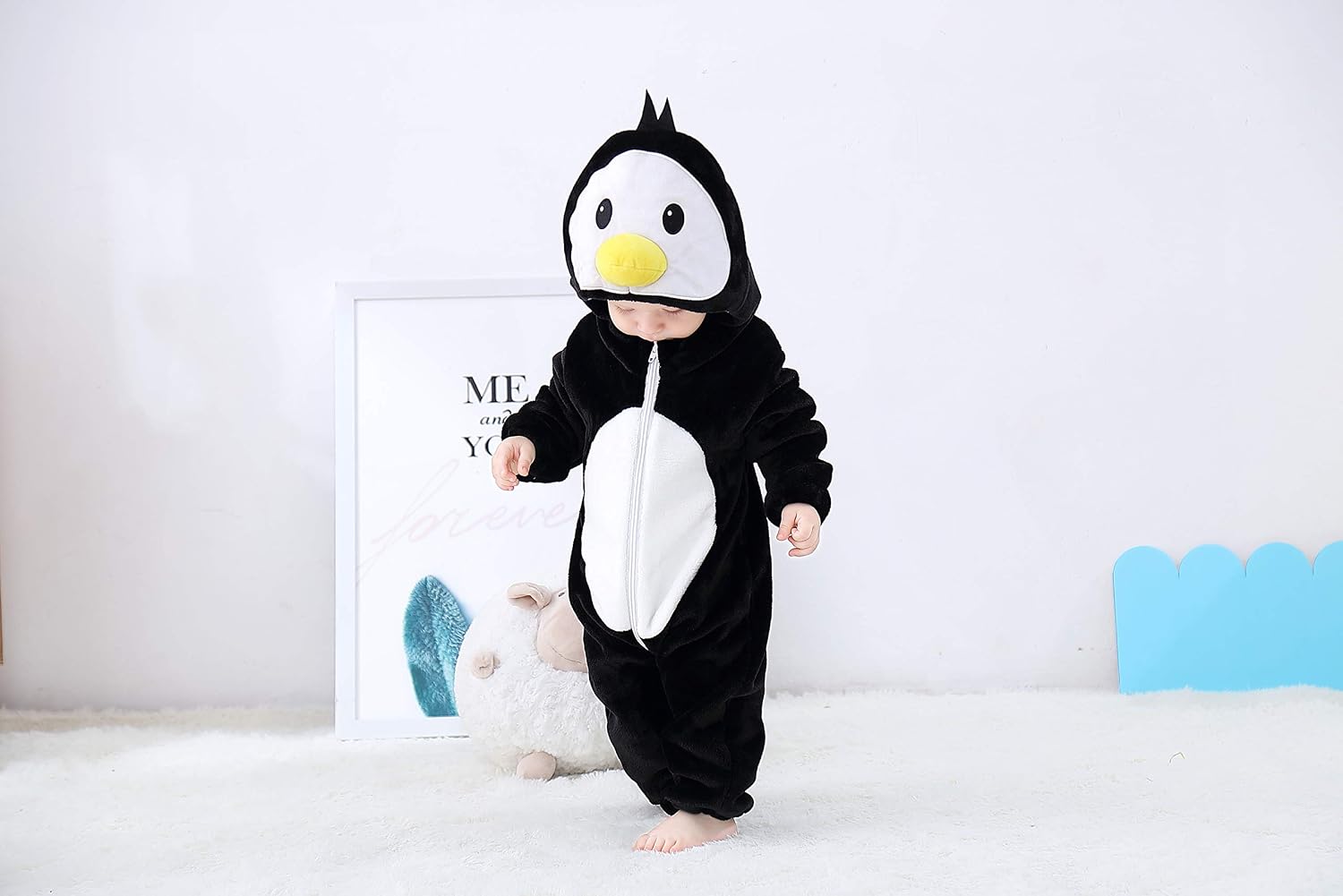 Unisex Kids Baby Cosplay Halloween Costumes Animal Outfit Hooded Romper