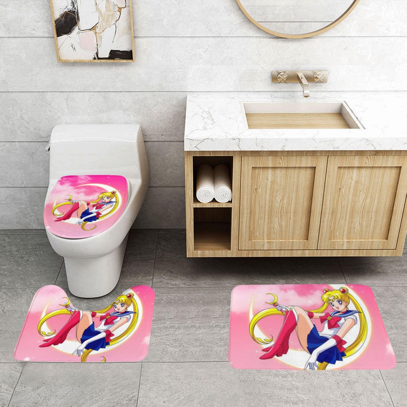 Amazon | 美少女戦士セーラームーン っています トイレマット 3