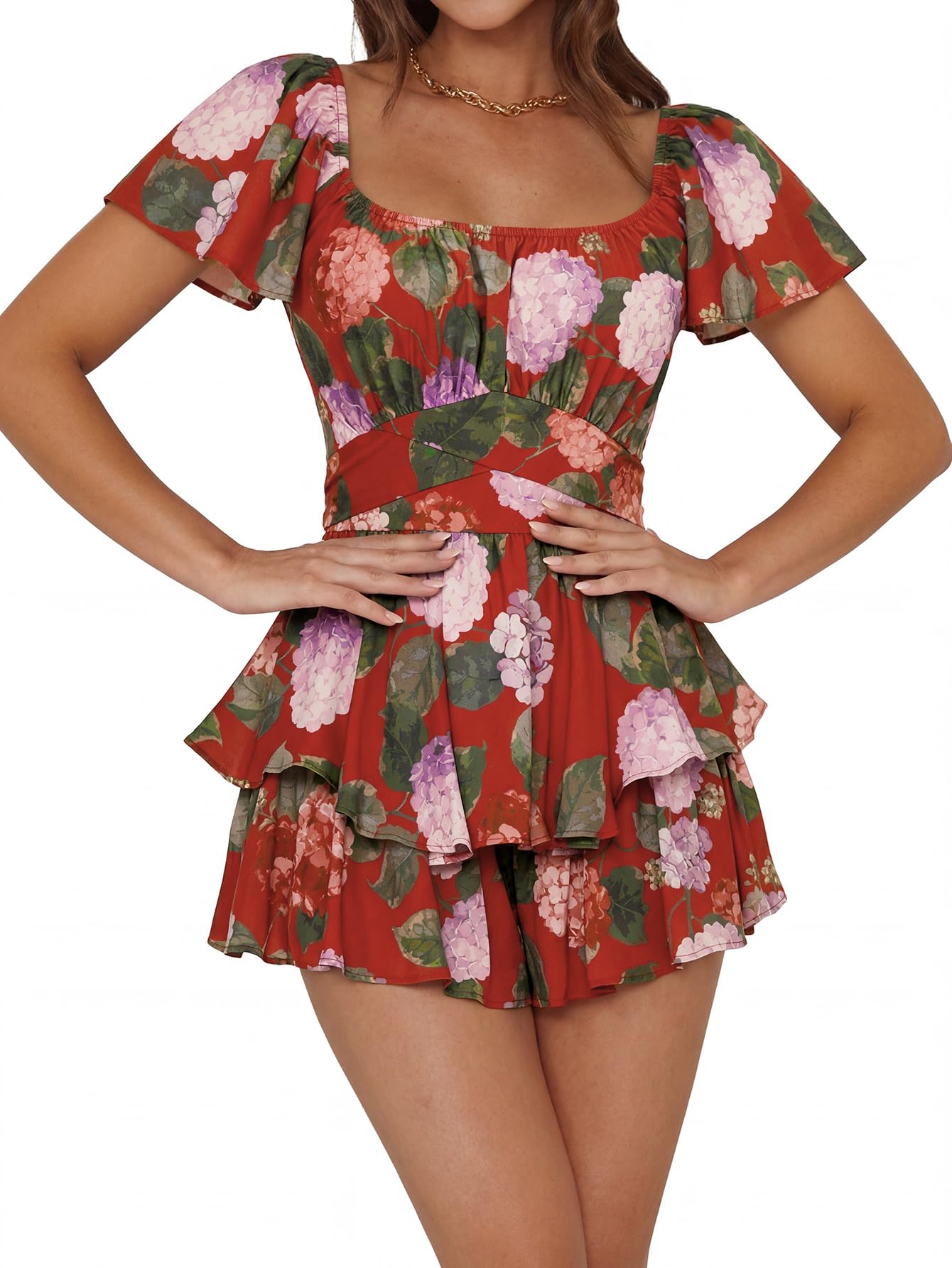 Rooscier Women's Jumpsuit Mini Short Rompers