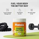 Pintola All Natural Peanut Butter Crunchy 350g | Smooth, Unsweetened, 30g Protein | Gluten & Cholesterol Free, Vegan Peanut Butter, Nut Butter, High in Protein Spread, 100% Pure Roasted peanuts butter gallery image
