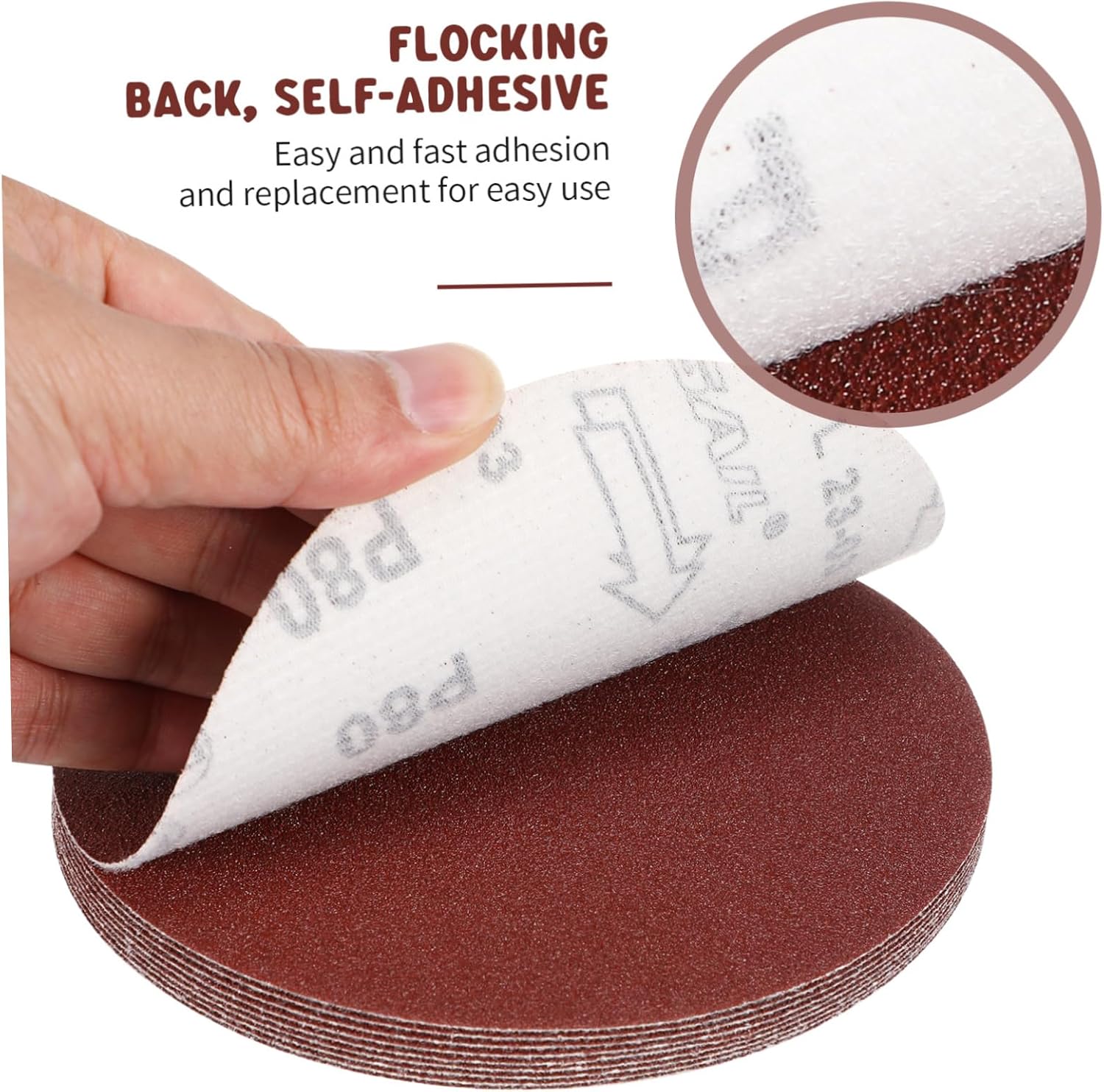 100pcs Coarse Grinding Disc Sanding Pads Sandpaper for Sander 80 Grit Wet Dry