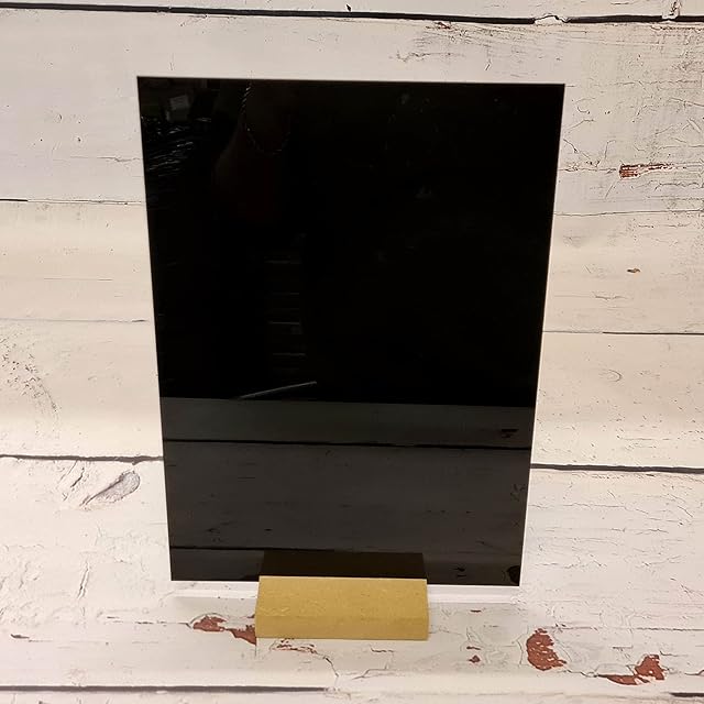 Black 962 - Coloured Acrylic, Plastic Sheet, Perspex, Board, Crafting, Lasercutting, Material, 3mm Thick - by Laser Supplies Online (A2)