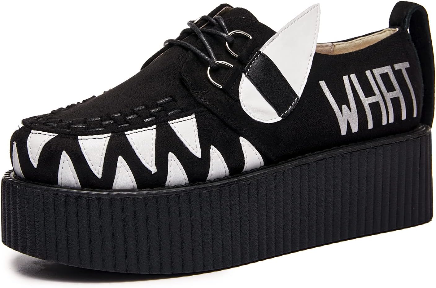 Fashion Women Creepers Punk Rivet Platform Flat Shoes