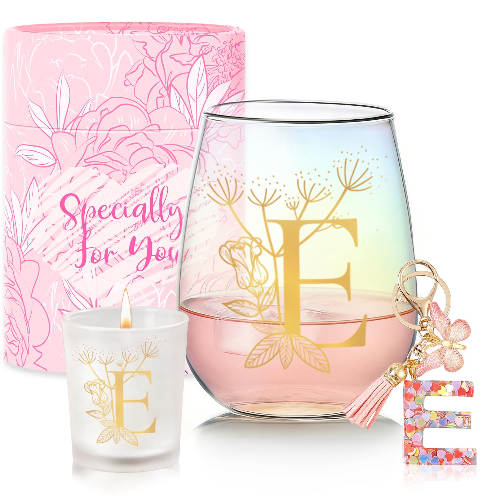 Personalisierte Geschenke Für Frauen Weingläser Ohne Stiel Mit Gravur Buchstabe Ausgefallene Weihnachts Geschenk,Geburtstagsgeschenke Für Frauen,Mama,Schwester,Freundin,Abschiedsgeschenk Kollegen