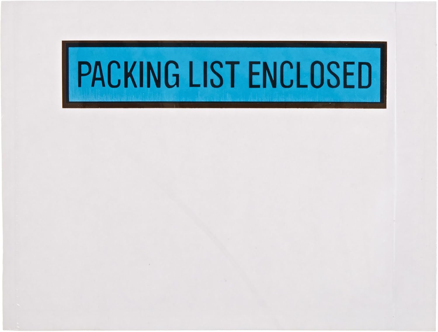 Aviditi PL488 Poly Envelope, Legend PACKING LIST ENCLOSED, 4-1/2 Length x 6 Width, 2 mil Thick, Blue (Case of 1000)