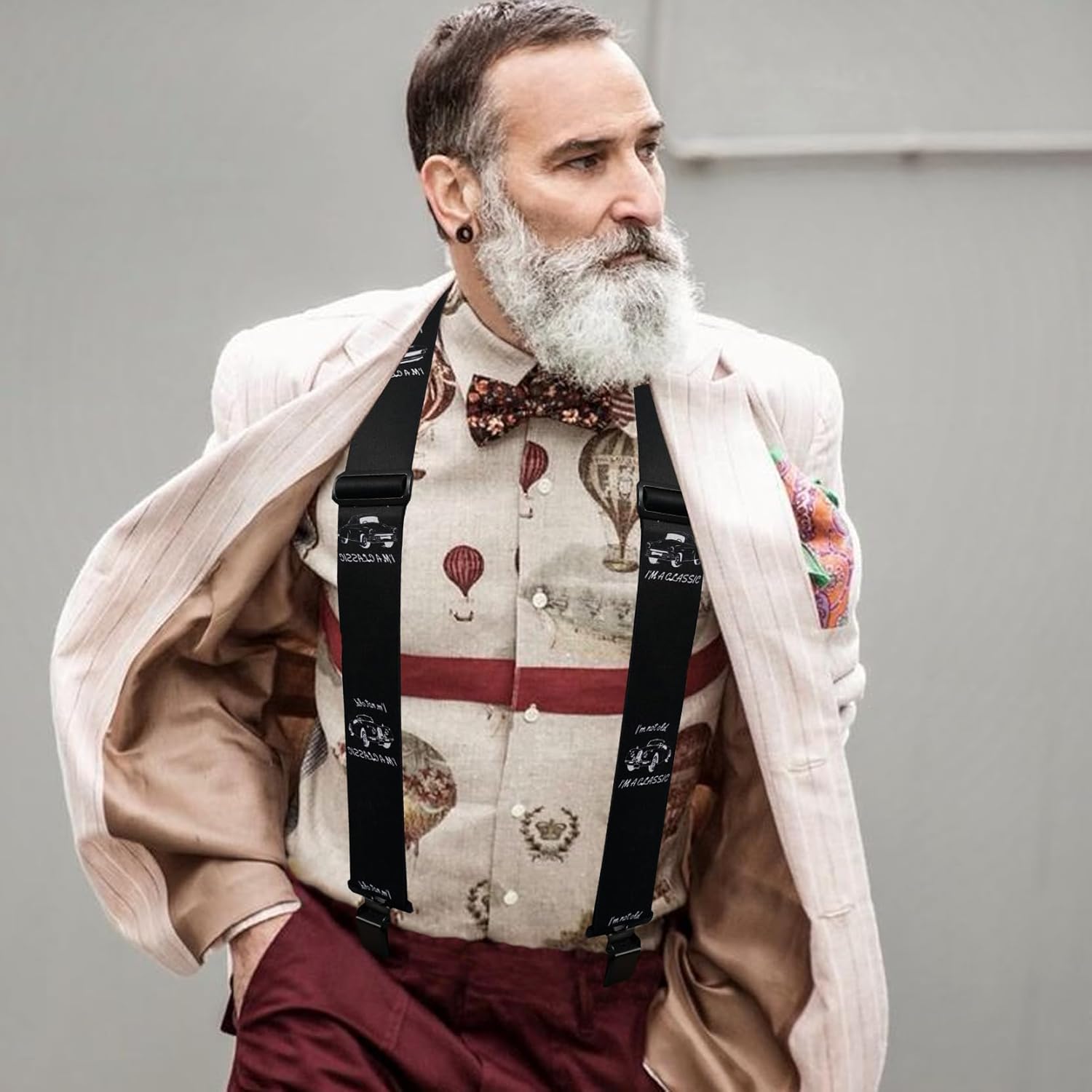 MELOTOUGH Men's Suspenders 2 Inch Wide Elastic Y Back Suspenders for Men Heavy Duty Suspender with Strong Clip for Pants - Image 4