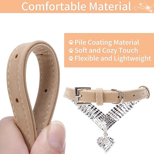 Miniatura 9 de Collar de perro con diamantes de imitación bonitos collares de cristal para cachorros y gatos para niñas collar rosa brillante suave y ajustable