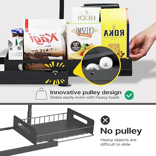 Miniatura 3 de Organizadores y almacenamiento para debajo del fregadero, organizador deslizante de 2 niveles para debajo del fregadero, almacenamiento debajo del