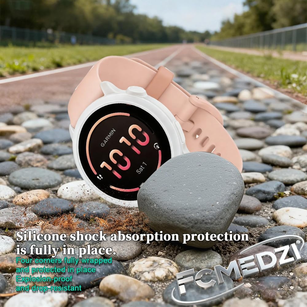 Compatible for Garmin vivoactive 6 Screen Protector, HD TPU Screen Protective Film Not Tempered Glass and Case Silicone Soft Frame Cover (Pack of 4+2)