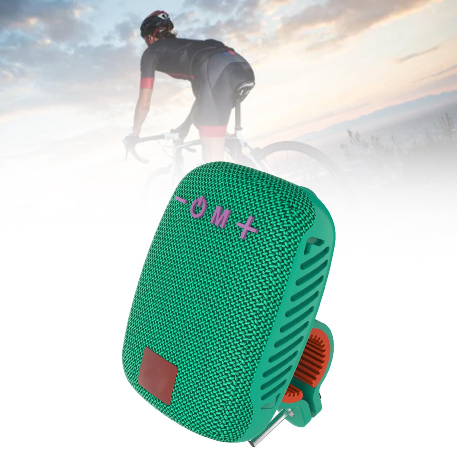 Altoparlante Bluetooth Portatile per Bici, Piccolo Altoparlante Wireless Impermeabile IPX5 con Supporto per Manubrio, Supporto Scheda FM/TF/USB (blu pavone)