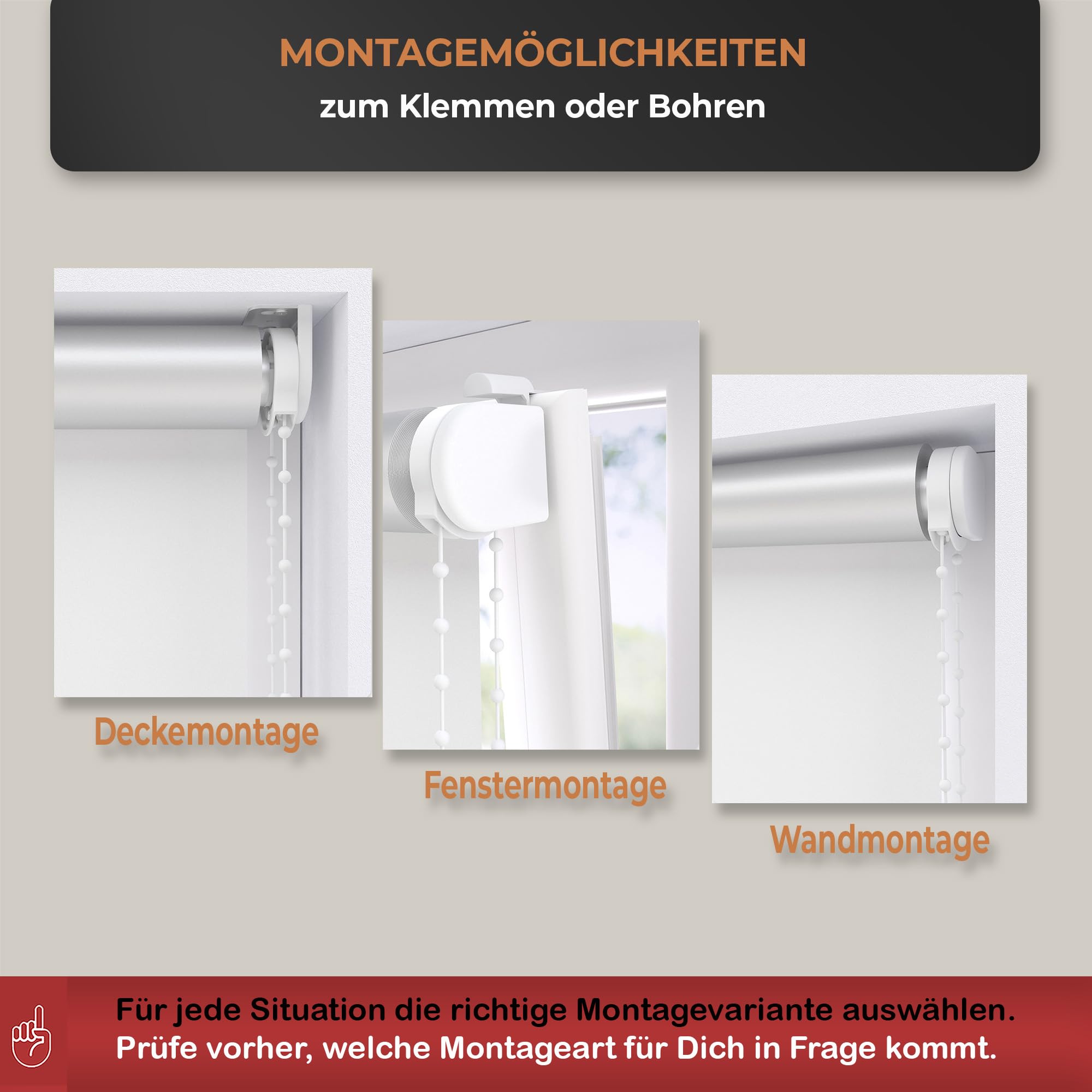 Thermorollo White Reflex, Breiten: 43-243 cm, Höhe bis 275 cm, Hier 203 x 190 cm (BxH) Anthrazit, Verdunklungsrollo mit Reflexionsbeschichtung, Kettenzug