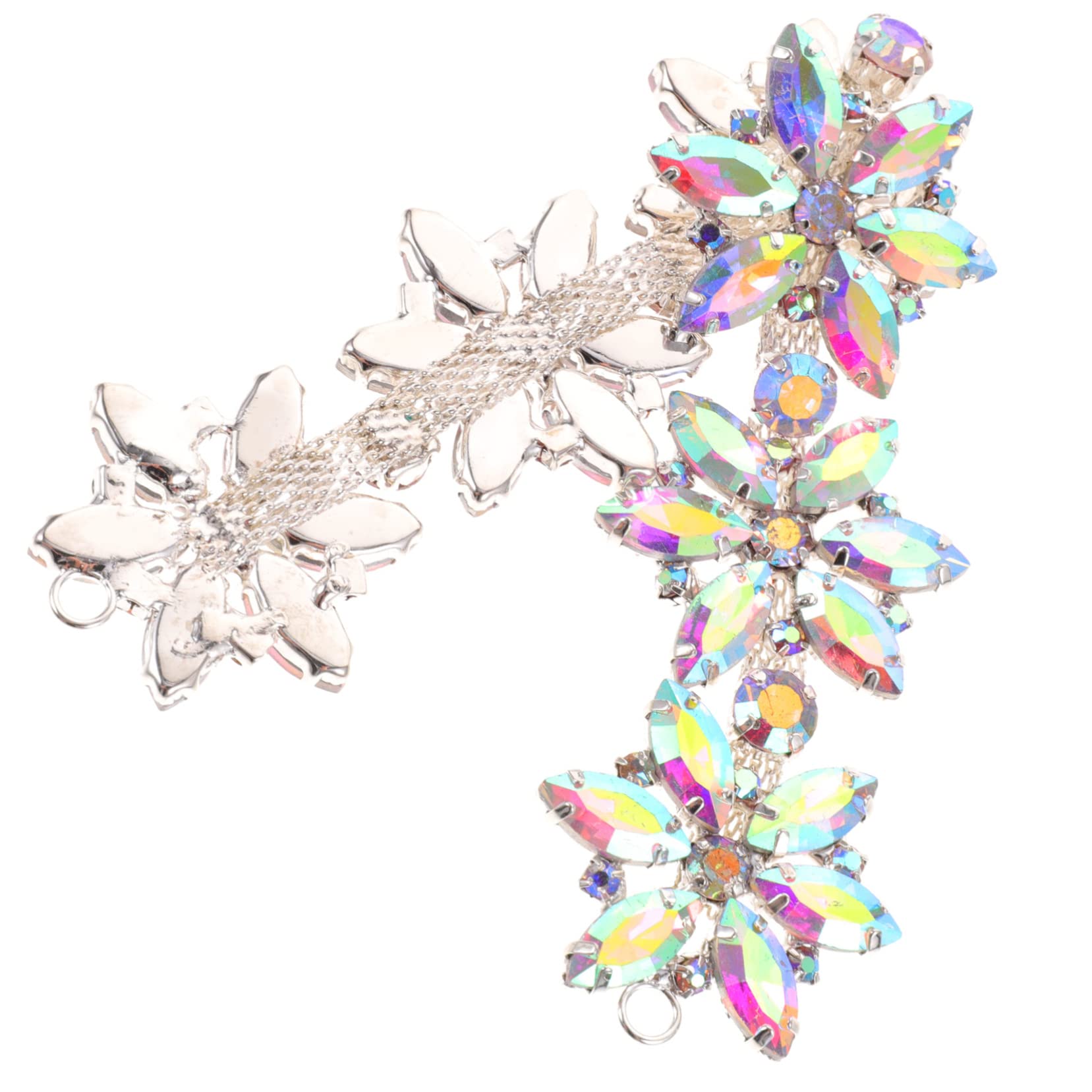 4stücke Glass Rhinestone Applique Blumenapplikation Für Hochzeitskleider Dekoration Für Kleidung Gürtel Und Handarbeiten Ab Farbige Strasssteine