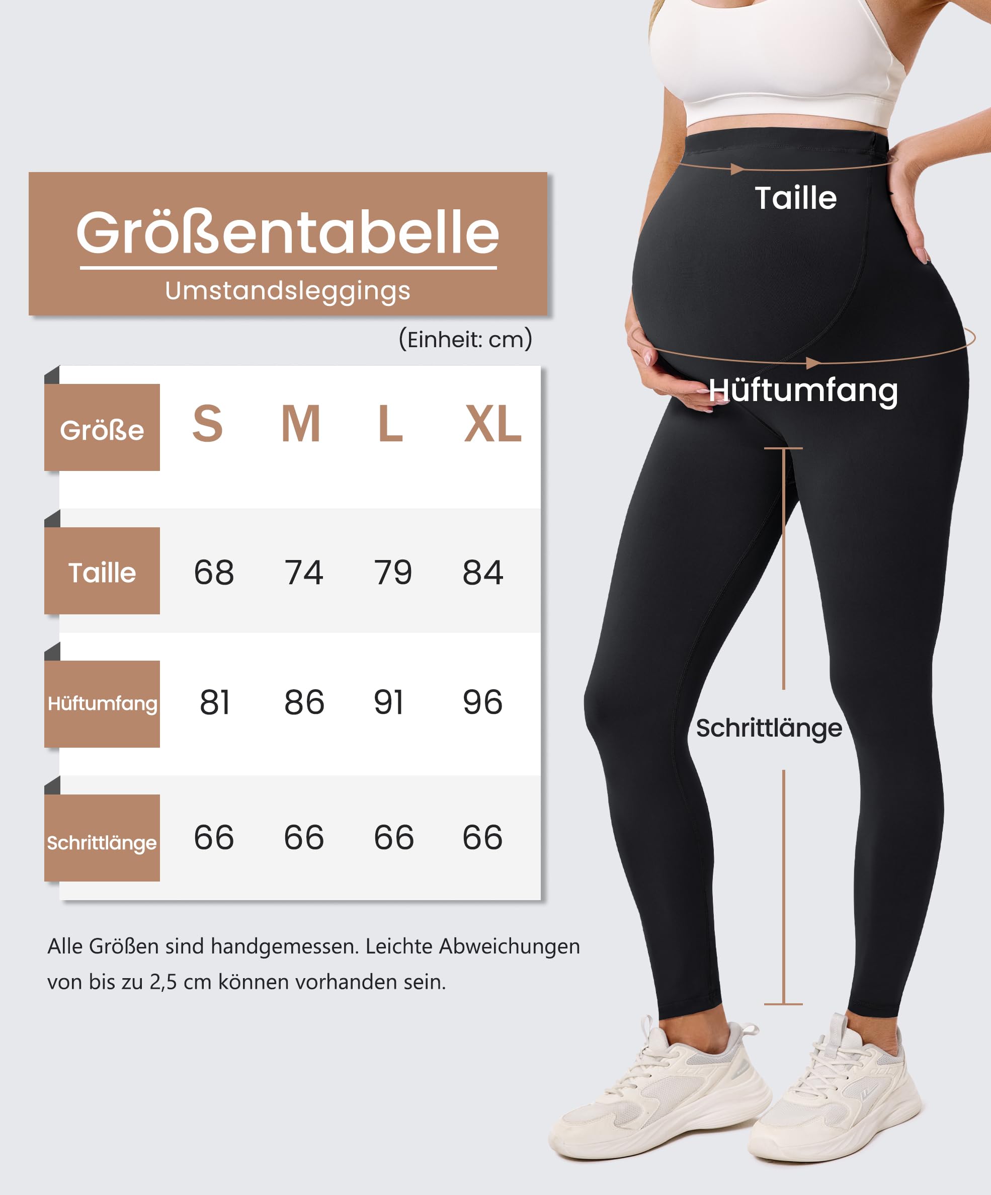 BAYDI Creamlush Legging de grossesse pour femme avec soutien ventral réglable, doux, taille haute, opaque, confortable, pour le yoga, les loisirs