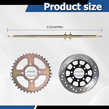 digirit53T、52T、51T、50T Amazon.com: Go Kart 44 Rear Live Axle Assembly Kit Rear Axle
