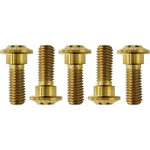 Arashi 5 Pcs M8x22mm Titanium Alloy Rear Brake Disc Rotor Mounting Bolts Screws for GSXR 600 750 1000 1300 Hayabusa SV 650 1000, YZF R1 R6 R7 MT07 FZ07 MT09 FZ09, NC700 S X, G310GS ABS, Gold