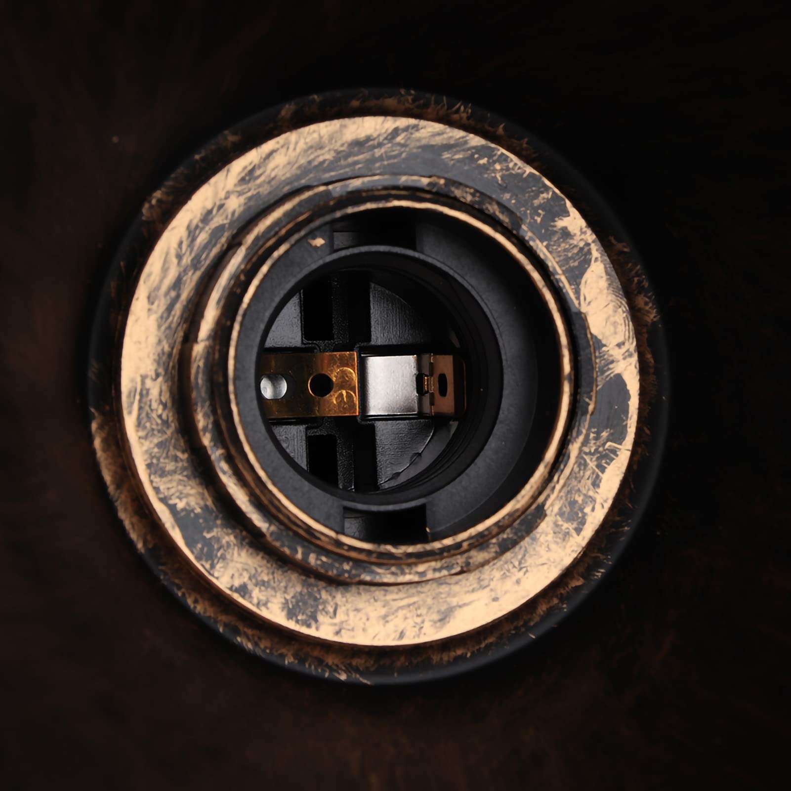 Qcwwy Lustre Industriel Hauteur Réglable (Golden rust color)