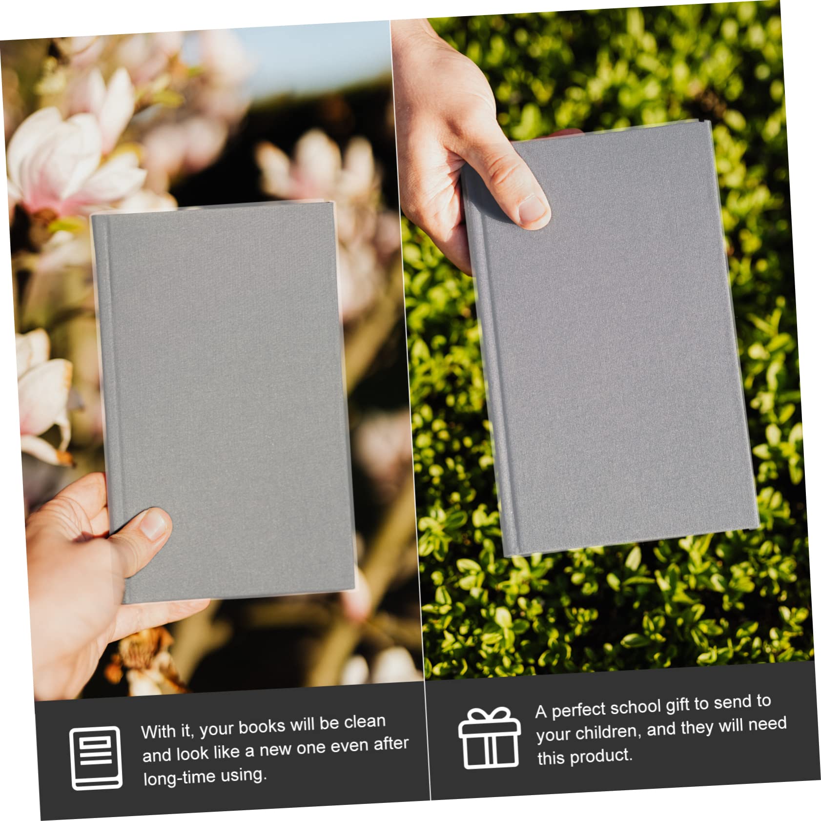 Tofficu 50piezas Fundas Para Libros De Plástico Duradero Para Estudiantes y Reutilizables