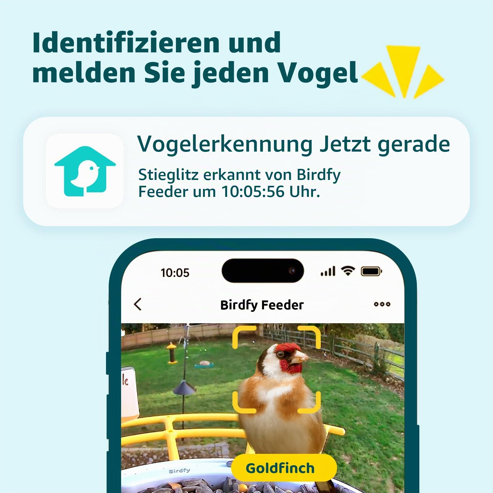 NETVUE Vogelhaus mit Kamera, Vogelfutterstation, Futterstationen für Wildvögel, Vogelfutterhaus mit Video Aufnehmen, Vogelhäuschen mit Kamera, Vogelfutterspender Vögel Erkennung