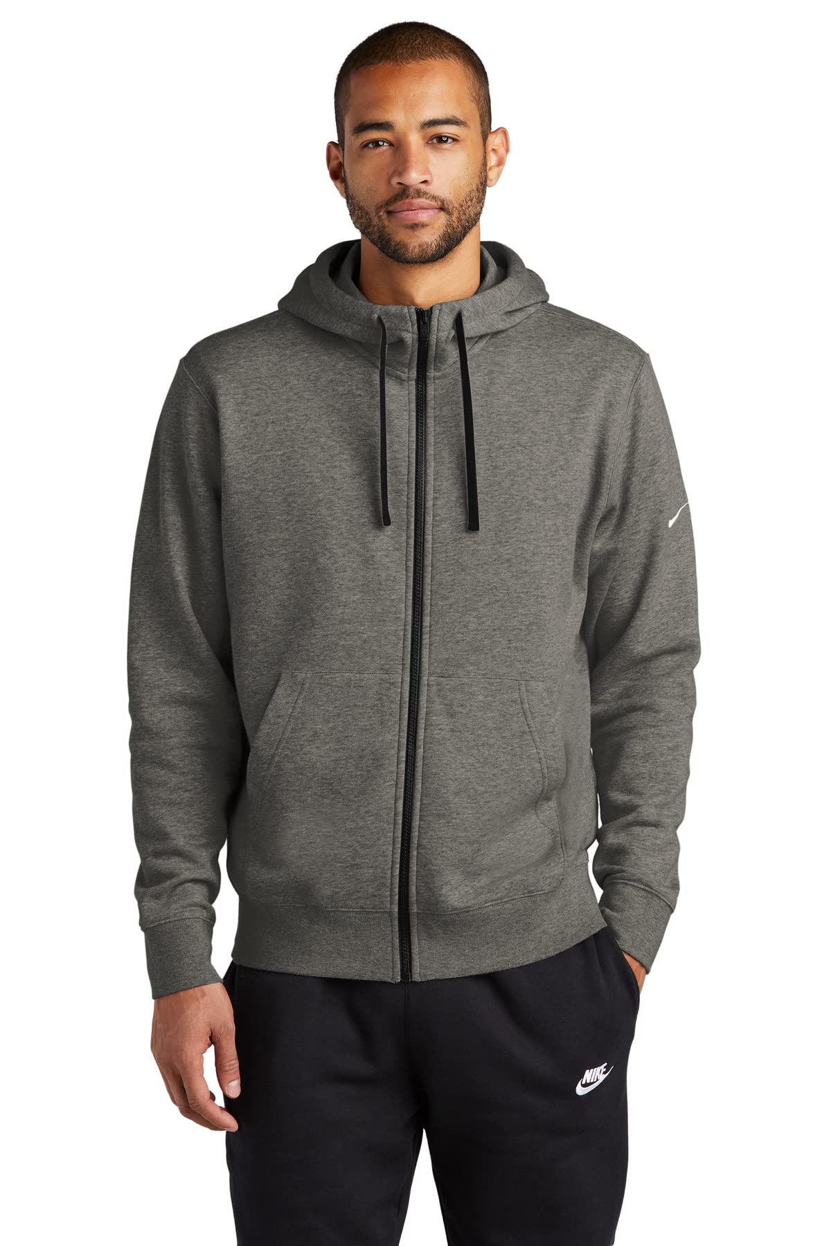 Custom Embroidered Nike Club Fleece Swoosh Full-Zip Hoodie