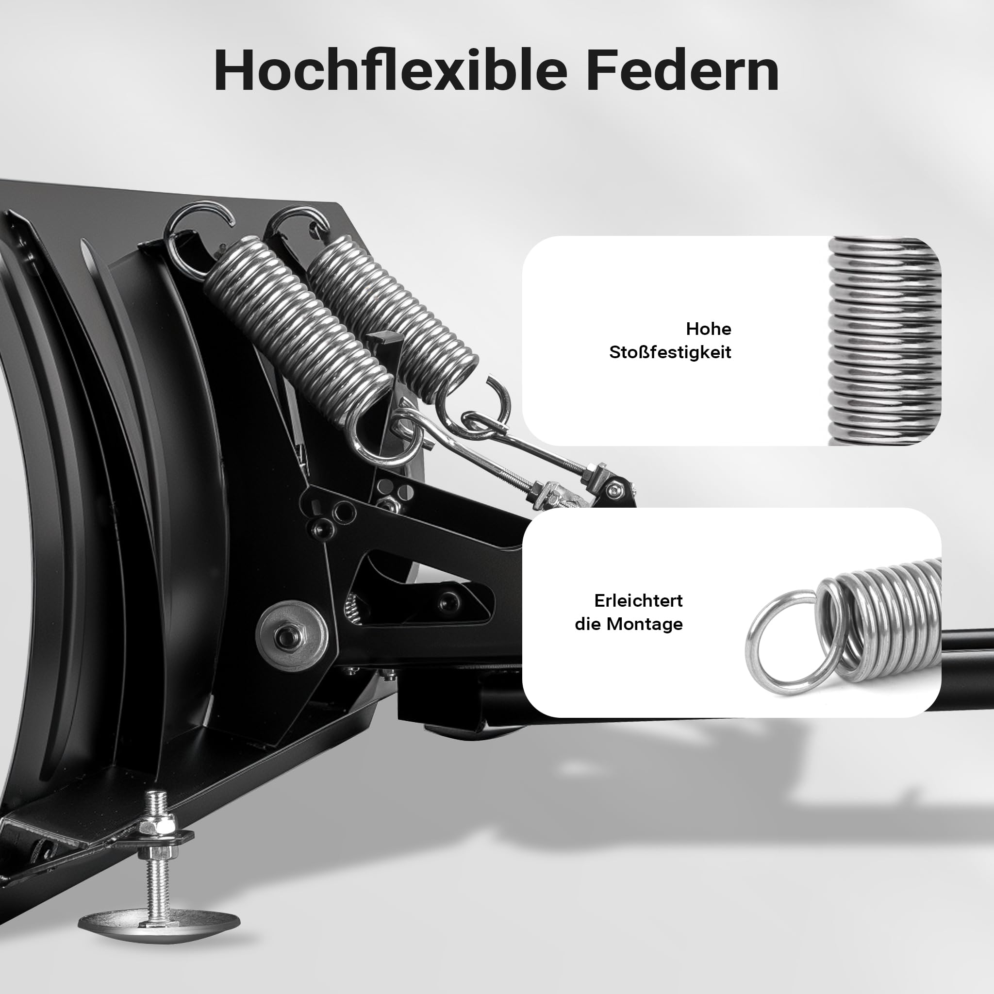 Wiltec Quad Schneeschild 140 x 40 cm, universal Schneepflug für ATV-Fahrzeuge, Traktor, Räumschild aus SPCC, Schneeschippe mit Richtungseinstellung